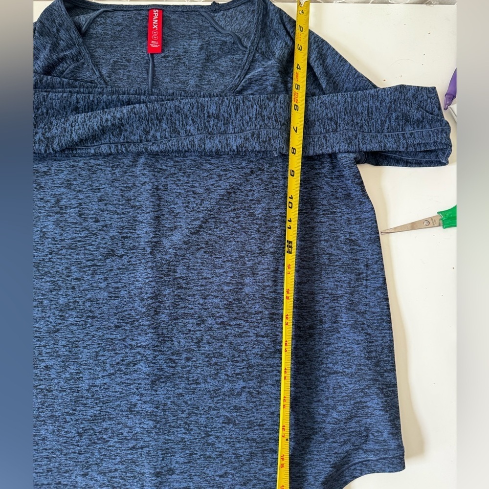 Spanx SoftStretch Long Sleeve Top Blue XS - Picture 10 of 13